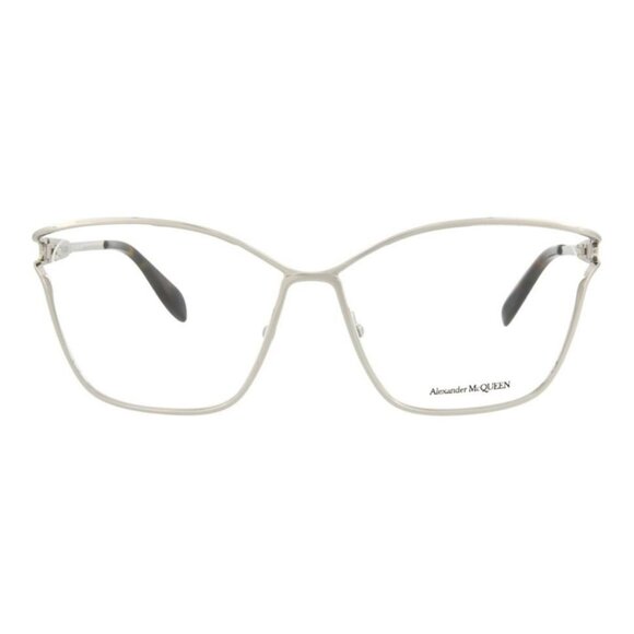 Alexander McQueen Womens Cat Eye Silver Silver Transparent Fashion Designer - Picture 1 of 4